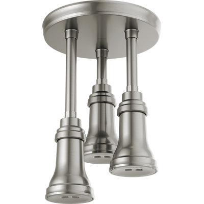 Luminaire suspendu avec pomme de douche à pluie double H2Okinetic®