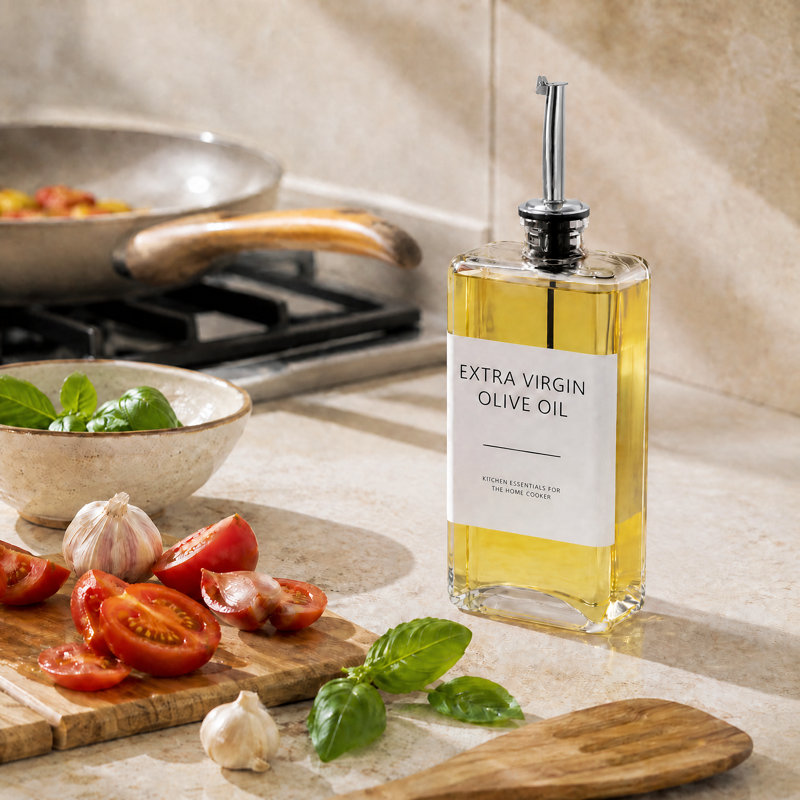 Ensemble de distributeur d'huile de cuisine et de vinaigre 6 pièces, bouteilles en verre pour huile d'olive, sauce soja et condiments