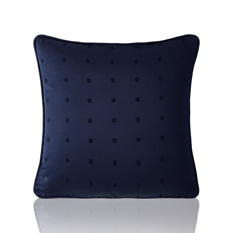 Norush Madison Geometric Scatter Cushion Covers with Filler Pads, 45 cm H x 45 cm W x 15 cm D, Navy