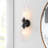 2-Lamp matte black dimmable glass iron wall light-723404024