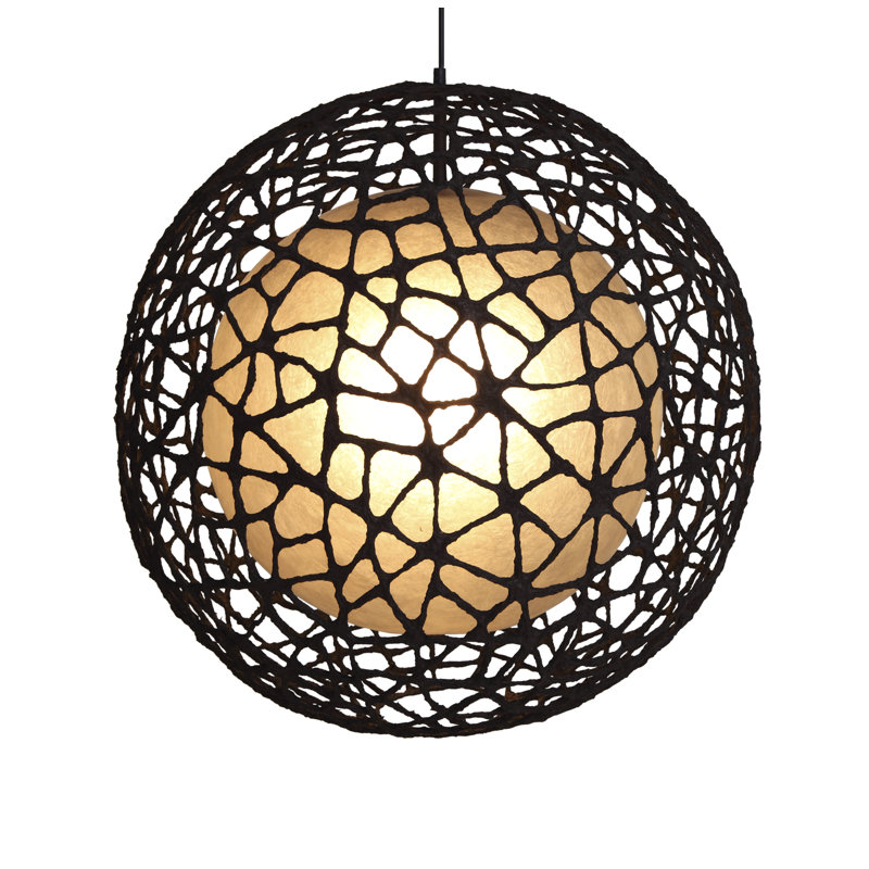Cuc Me 1 - Light Chandelier, 25.5" H x 25.5" W x 25.5" D, Brown