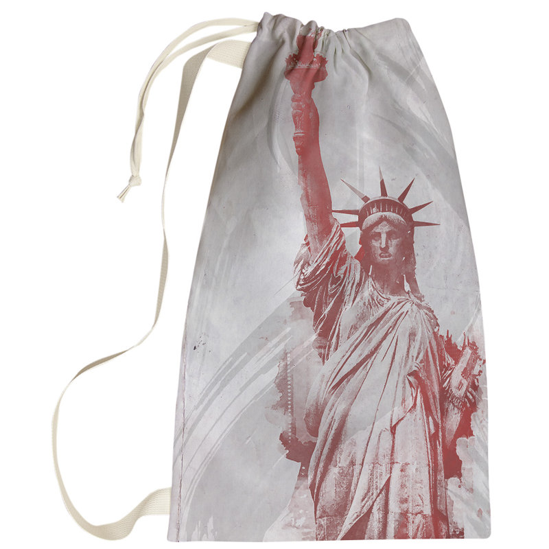 Sac à linge Swindell Statue of Liberty, Grand (H 76,5 po x l 29,5 po x P 1,5 po), Blanc cassé