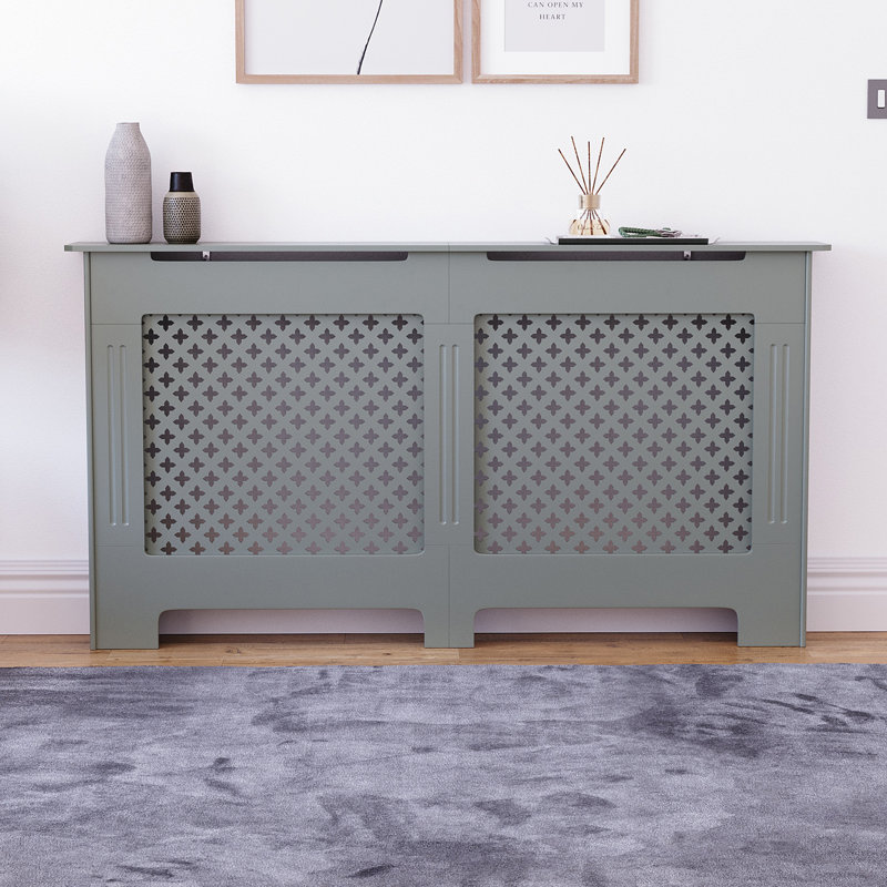 Reta Radiator Cover, 82cm H x 151cm W x 19cm D, Grey