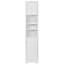 Armoire de salle de bain de coin peu encombrante | Conception à 2 portes avec tablettes réglables et rangement ouvert, solution de rangement haute polyvalente-1345763176-1357727266