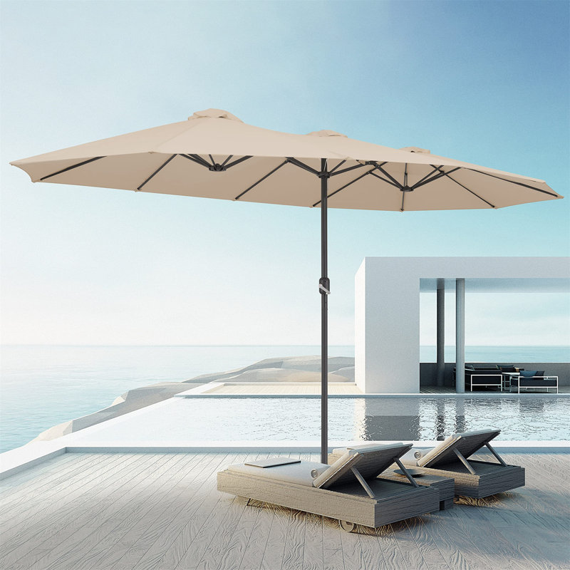Carrine 460cm Market Parasol, Beige