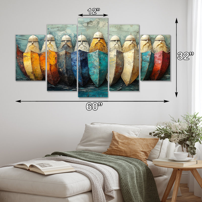 Vikings Shield Wall Stronghold IV - ensemble d'art mural d'art Vikings