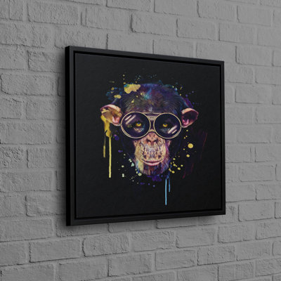 Personalized Wise Monkey Canvas Art Print Ideal For Kitchen Decor and Unique Gift For Mom