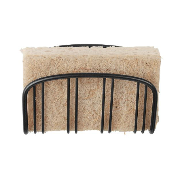 Contempo Suction Sink Sponge Holder, Black