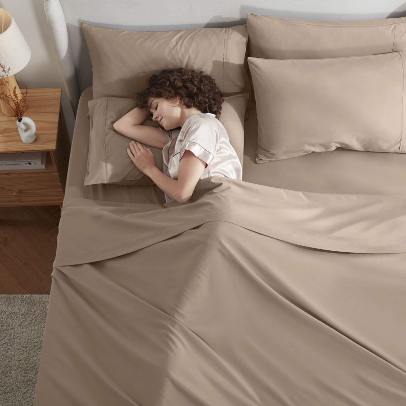 Ensemble de draps en microfibre Hotel Luxury, Taupe, Double