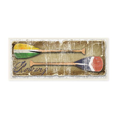 « aviron peint raquettes looked look », impression