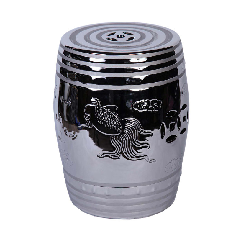 Table de bout Kiyelle, Argent / noir