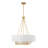 4-Light Dimmable Drum Fabric Chandelier