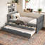 Lit plateforme simple avec tiroirs et lit gigogne, lit de jour en bois massif, sans sommier-121060647