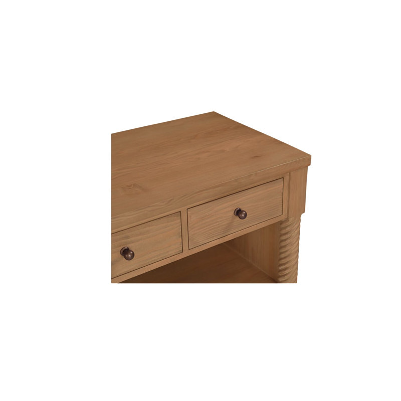 2 - Drawer Solid Wood Nightstand
