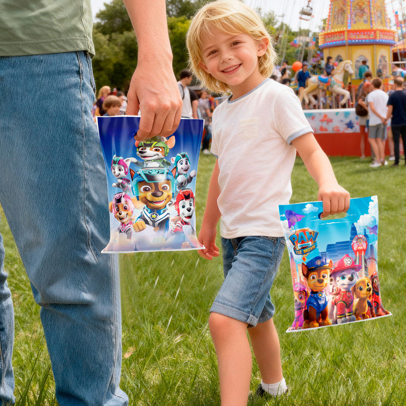 Handheld Paw Patrol Party Favor Bags, 16 Pcs Paw Patrol Favor Bags for Birthday Parties