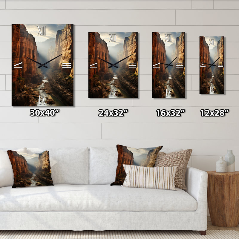 Horloge murale Canyon, H 32 po x l 16 po x P 1 po