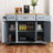 Storage Kitchen Island with Rubber Wood Drop Leaf,4 Doors-1990286645