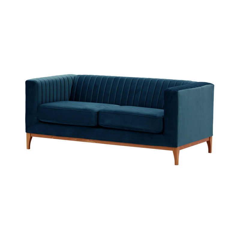 Buie Velvet Sofa, Aveo, Dark Blue