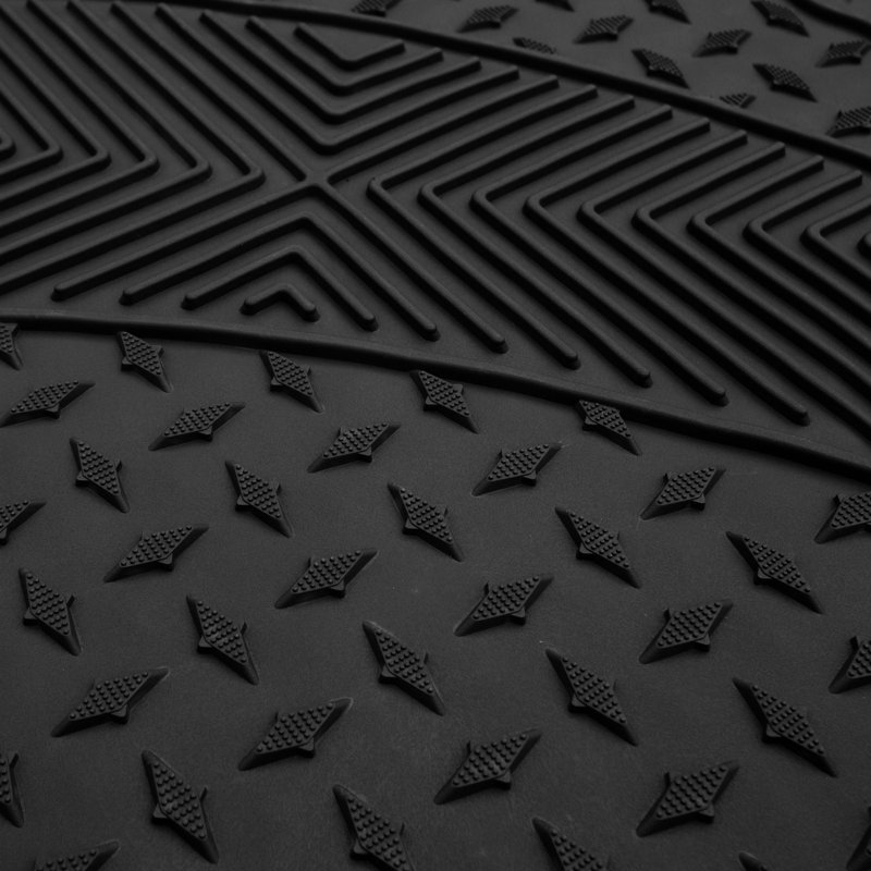Tapis de sol antidérapant en vinyle à 3 rangées Shillington ClimaProof, Noir