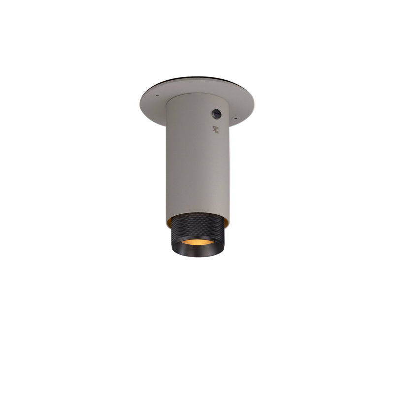 Polycarbonate Flush Mount, Smoked Bronze, Stone