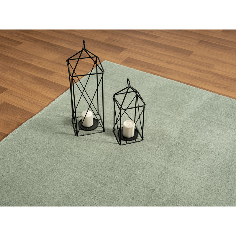 The Carpet Relax – Modern Rug, Fluffy, Short Pile, Non-Slip Underside, Washable Up To 30°C, Super-Soft, Fur Look, Green