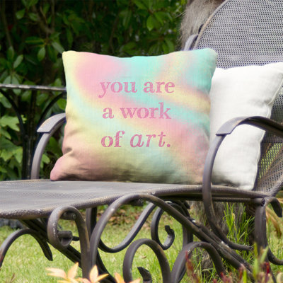 Coussin décoratif intérieur/extérieur travail d’art