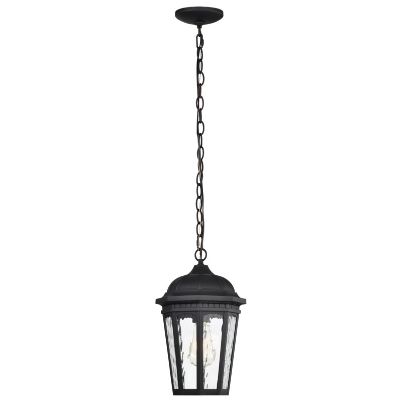 Lanterne suspendue d'extérieur noir mat 1 lumière H 14,5 po