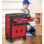 28 - Inch 3 Drawer Rolling Tool Chest In Black And Red, Equipped With Wheels Locking For Workshop Storage Garage Steel Key Locking, Good Warehouse