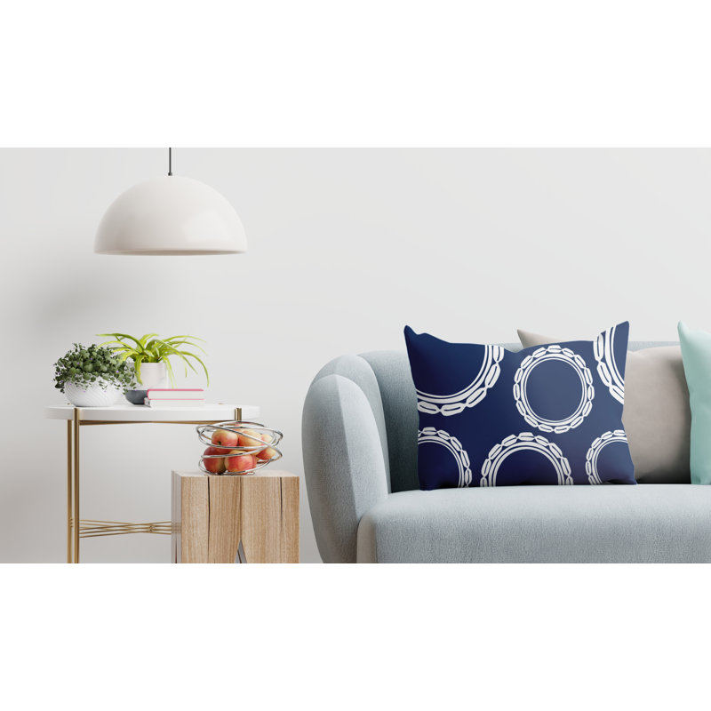 Housse et insert de coussin d'extérieur, Bleu marine