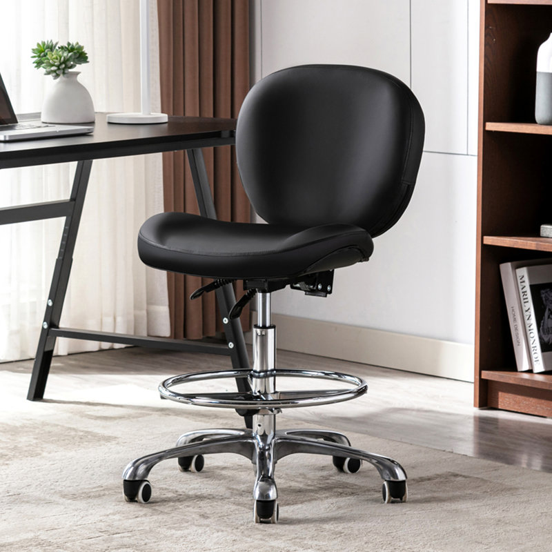 Tabouret à hauteur réglable Lavasia, Noir