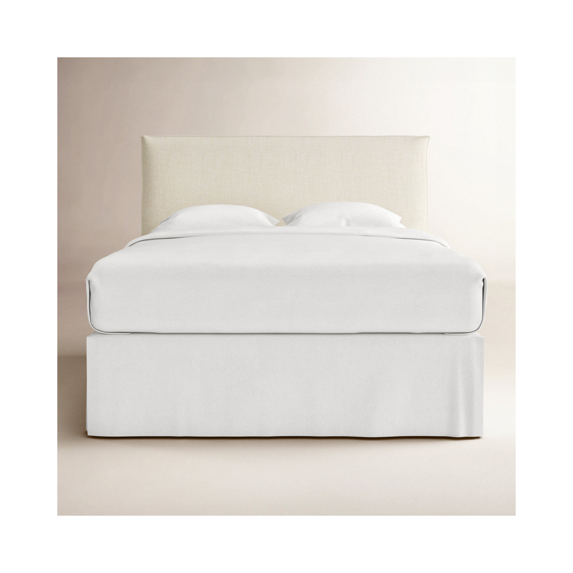 Halcyon Upholstered Headboard, Twin, Classic Talc Linen