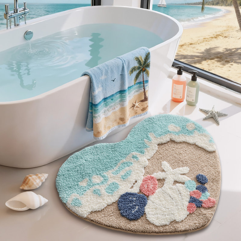 Tapis de bain doux antidérapant Beach