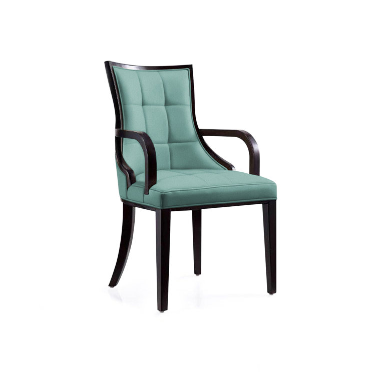 Upholstered Solid Wood Arm chair