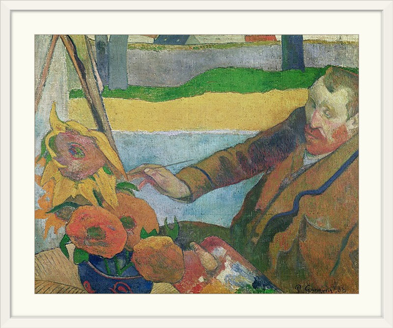 « van gogh, 1888 » par paul gauguin, reproduction d’art, H 27 po x l 32 po x P 1 po, Cadre blanc
