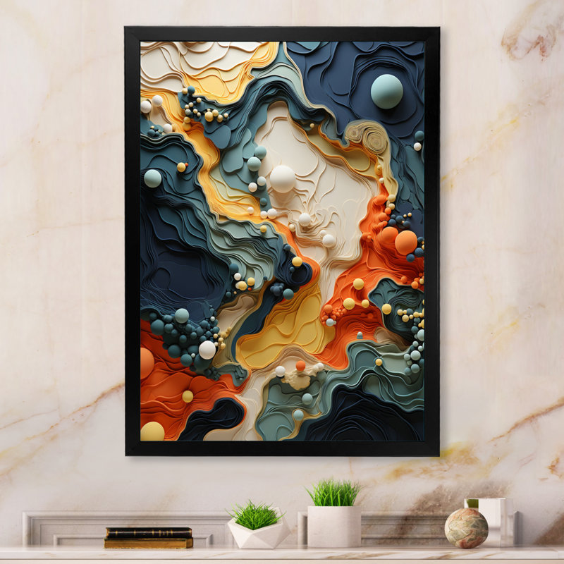Biomorphism Organic Forms II - Biomorphism, art mural, H 32 po x l 16 po x P 1 po, Cadre photo noir