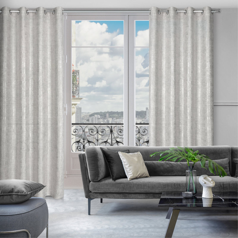 Gustl Curtains Single Panel, Grey