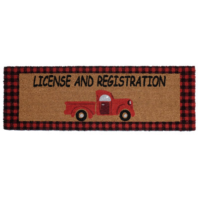 Tapis de porte antidérapant pour porte double 48 po x 16 po Deyci