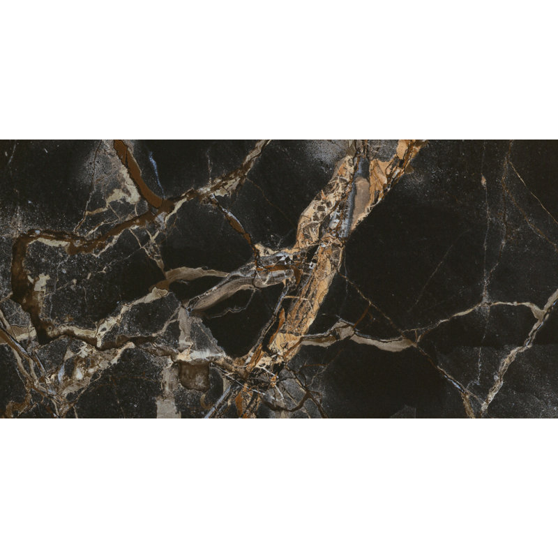 Parkview White 12 in. x 24 in. Polished Porcelain Floor and Wall Tile (15.5 sq. ft./Case), Brown