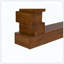 Geometric Block Stacked Wood Console Table