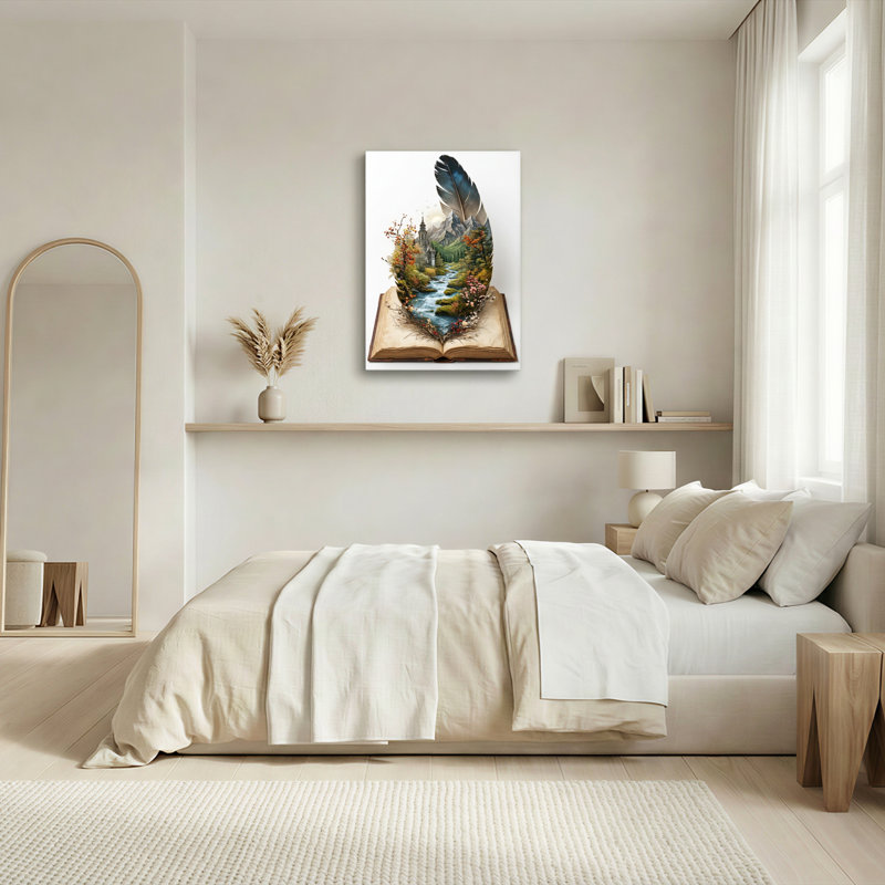 Paysage fantastique, art mural sur toile, ensemble de 1, H 36 po x l 24 po, Toile tendue