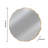 Distressed Gold Wavy-Edge Round Mirror
