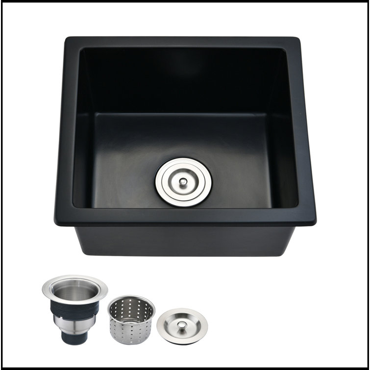 Undermount Bar Sink With Basket Strainer