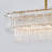 6 Light Gold 2-tiered Chandelier With Textured Glass