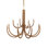 Samsara 12 - Light Wrought Iron/Rattan Chandelier
