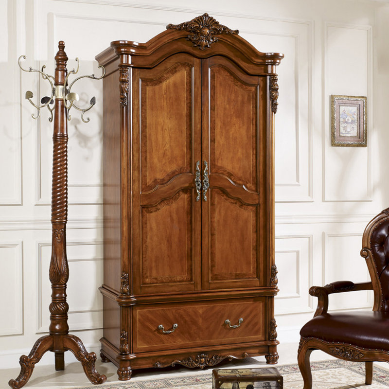 Armoire américaine en bois massif brun