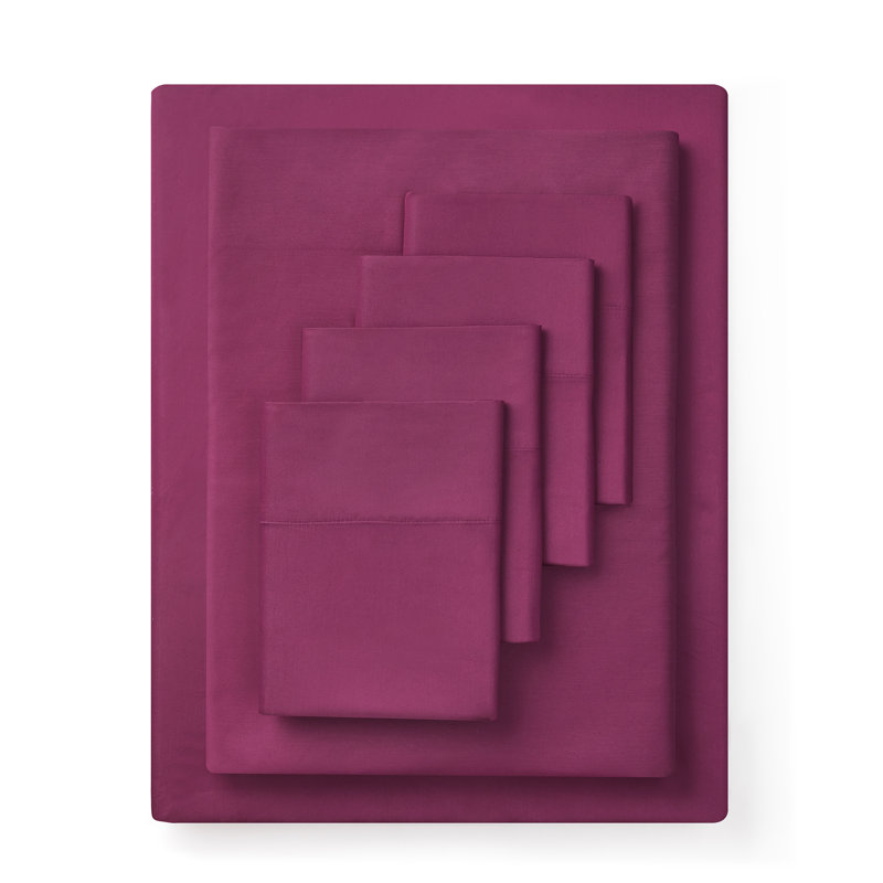 Raspberry Queen Cotton Polyester 6-Piece Bed Sheet Set
