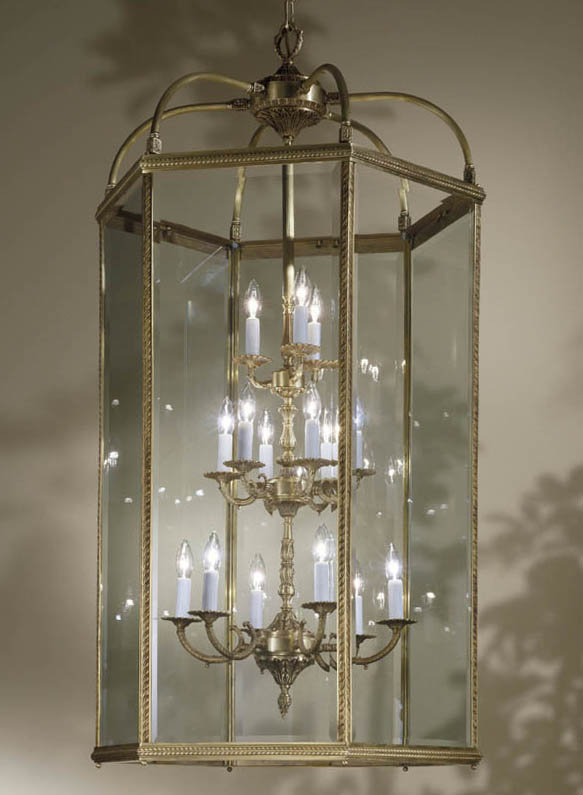 Lustre d'extérieur 15 lumières European, Bronze mat