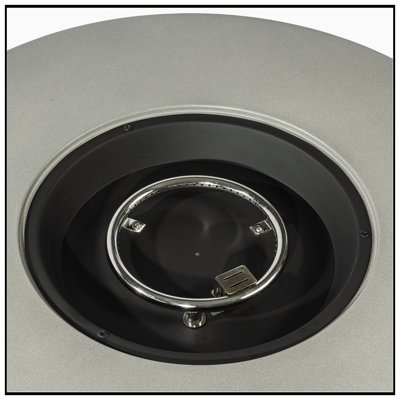 36" Propane Gas Fire Pit Table, 50000 BTU Round Steel Fire Pit  With Tank Holder For Outside Patio Deck Garden Backyard- Grey