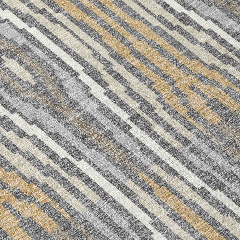 Machine Washable Indoor/Outdoor Chantille ACN2666 Modern Rug, Gray, 2'6" x 3'10"