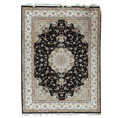Handmade Silk and Wool Area Rug